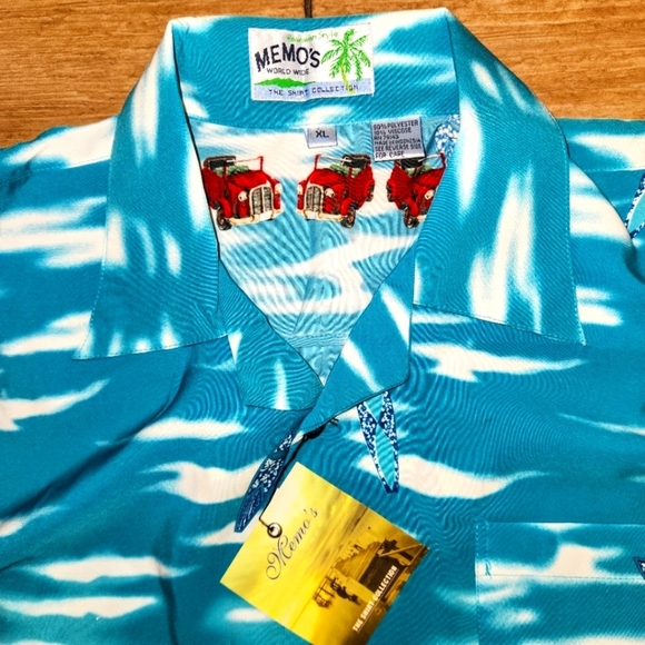 Memo's World Wide Hawaiian Style Short Sleeve Classic Cars Shirt Size XL - Picture 8 of 14